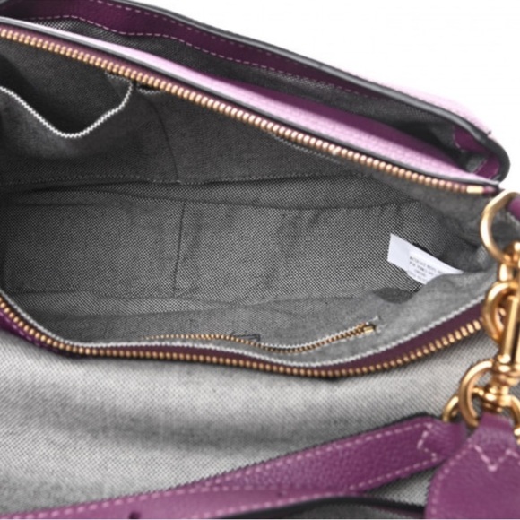 Purple Leather Crossbody Bag - Picture 6 of 10